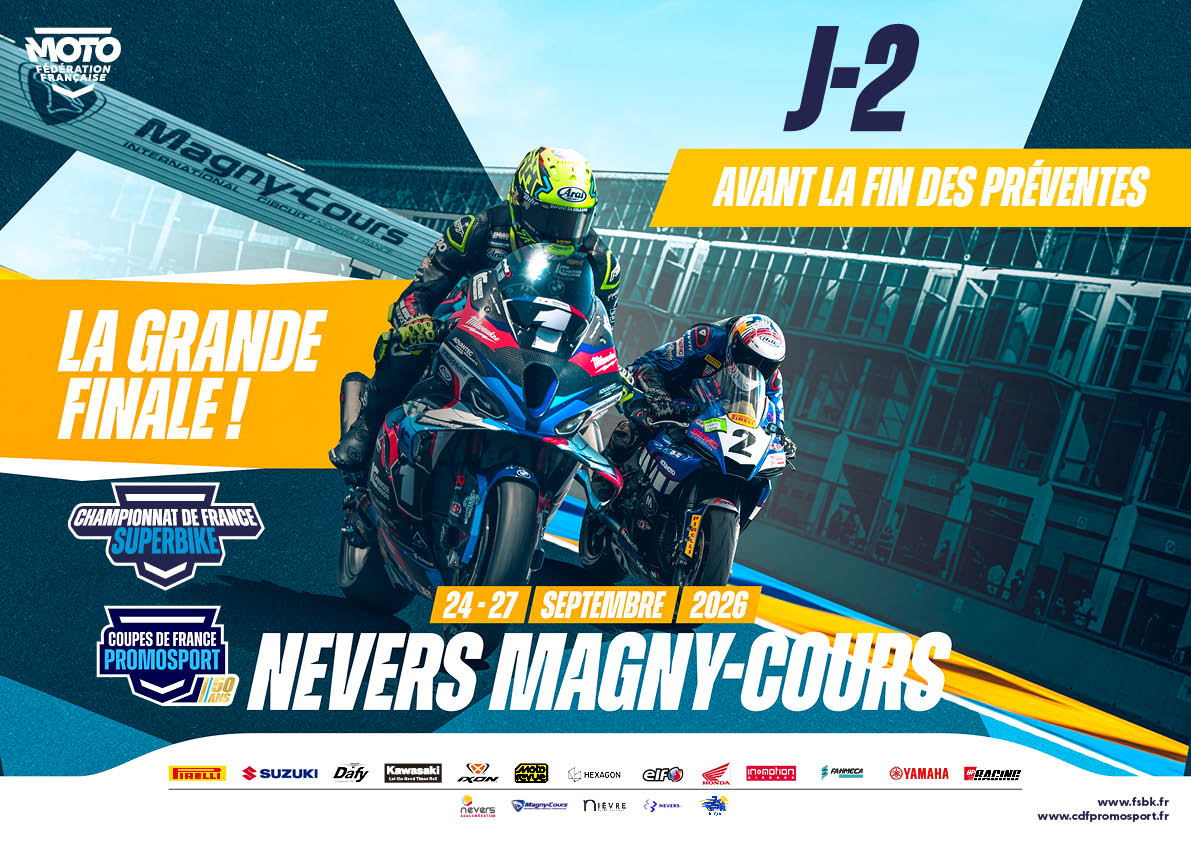 FSBK & PROMOSPORT À MAGNY-COURS : J-2 AVANT LA FIN DES PRÉVENTES ! 