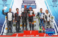 Podium Side course 1.
MAGNY-COURS 2023.
Cinquième manche Coupe de France Promosport.
 5 / 6 Aout 2023.
© PHOTOPRESS.
Tel: 06 08 07 57 80.
info@photopress.fr